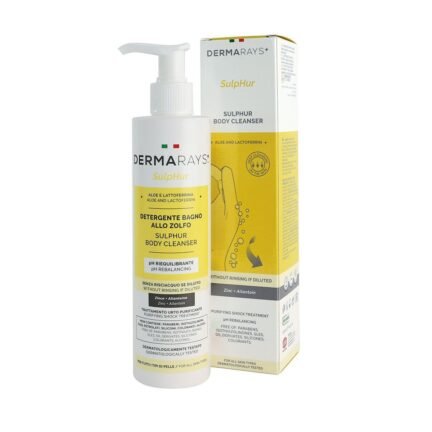 DERMARAYS SULPHUR prausiklis jautriai, atopinei odai, 250 ml