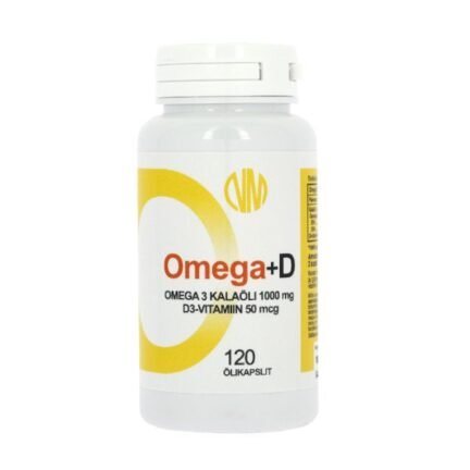 Natura Media Omega + D3, 120 mažų kapsulių