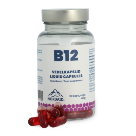 NORDAID B12 LIQUID CAPSULES, B12 kapsulės, 60 vnt.