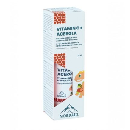 NORDAID C + ACEROLA SPRAY vitamino C kompleksas vaikams, 30 ml.