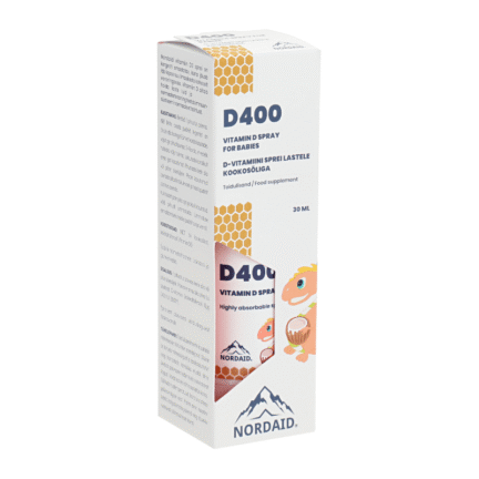 NORDAID D400 MCT vitaminas D kūdikiams ir vaikams, 30 ml.