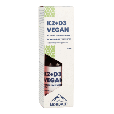 NORDAID K2 + D3 VEGAN SPRAY vitaminai K + D, 30 ml.