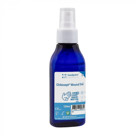 GLOBASEPT WOUND SOL priemonė žaizdoms valyti, plauti, 100ml tirpalas